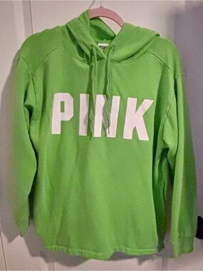 PINK by Victoria's Secret Neon Green Hoodie Size Small